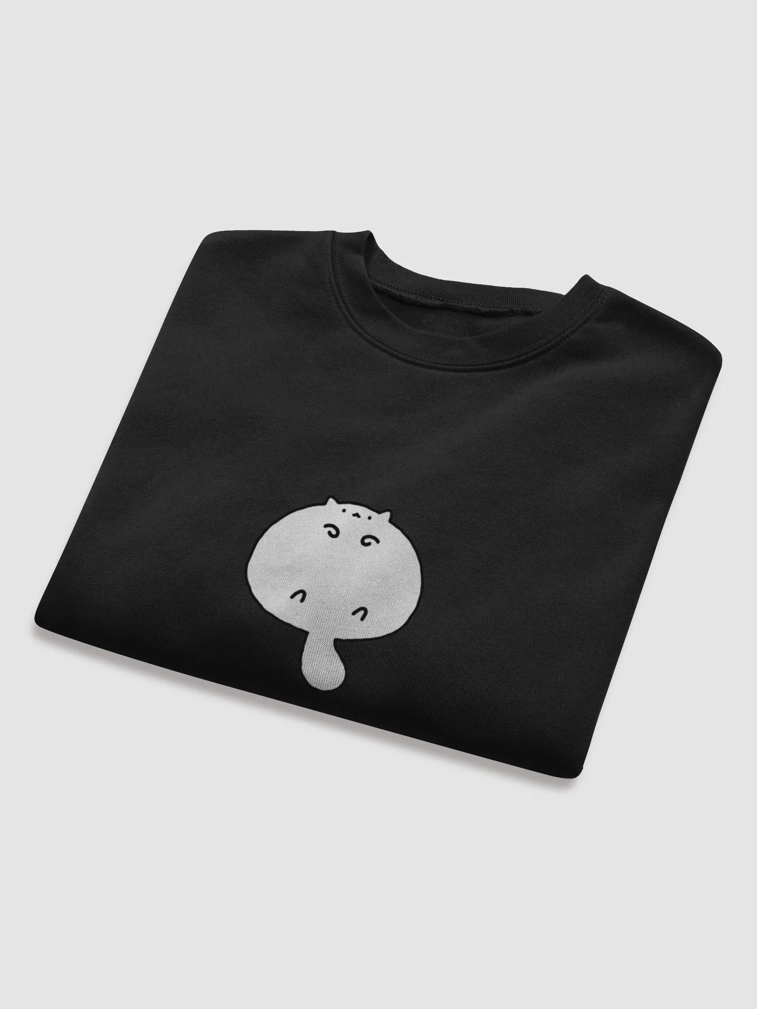 Minimalist Abstract Cute Cat Fleece Crop Sweatshirt product image (40)