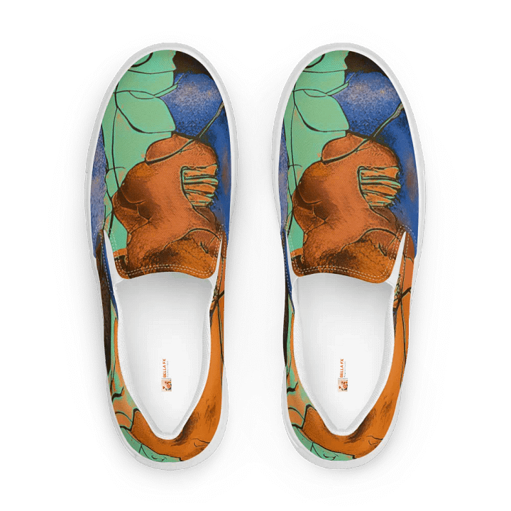 Beach Design - Yellow-Green-Blue Women's Slip-On Canvas Shoes product image (1)