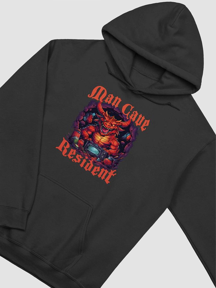 Man Cave Resident - Cool Scary Red Dragon Gildan Classic Hoodie for Men and Man Caves product image (2)