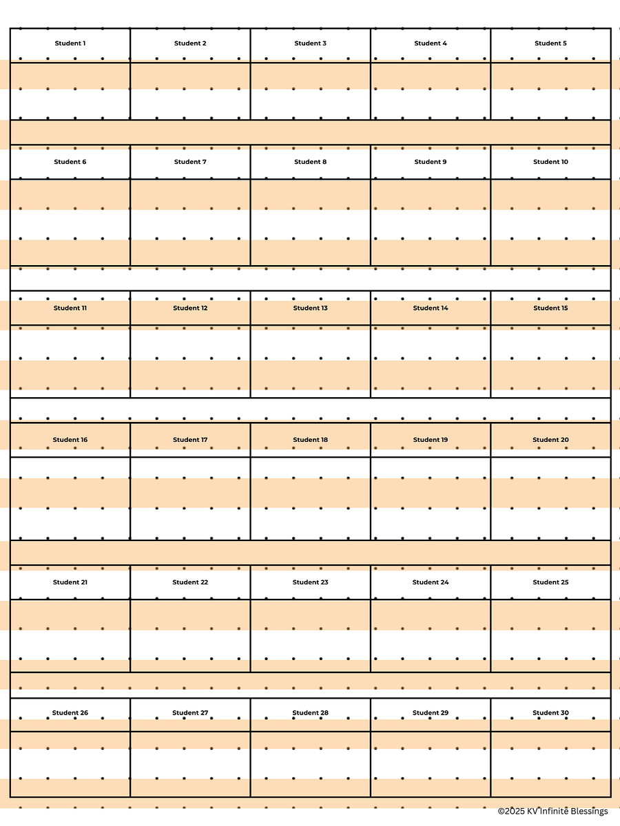 Teacher Seating Chart Organizer | Digital & Printable Bullet Journal product image (6)