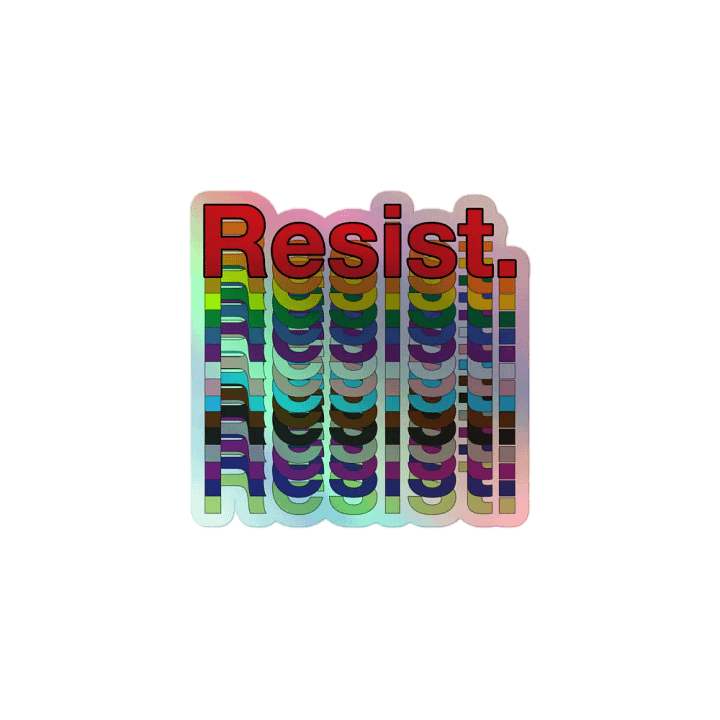 Resist - Rainbow Kiss-Cut Holographic Sticker Sheet product image (1)