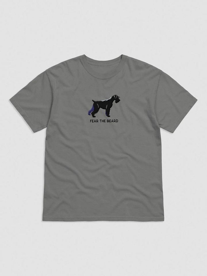 Fear the Beard T-Shirt(Embroidered) of a Standard Schnauzer(Black) product image (5)