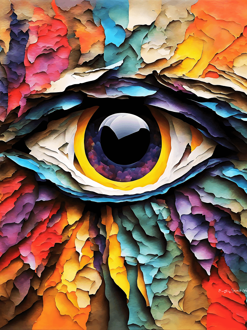 Paper Collection | The Dangerous Eye Contact | Canvas Art Painting