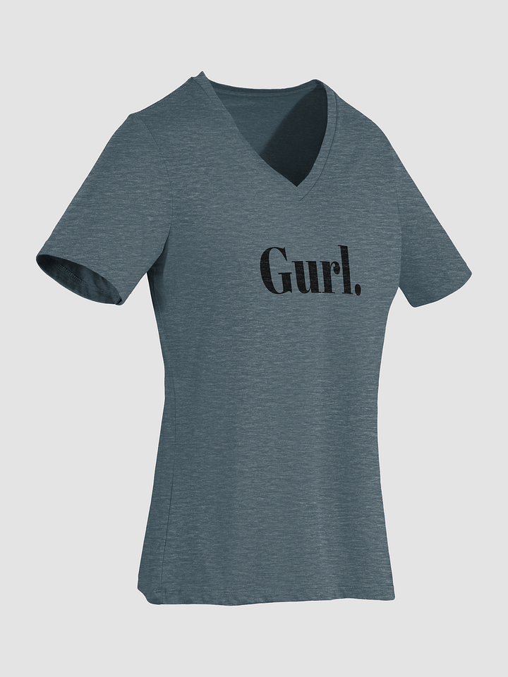 Gurl Relaxed V-Neck Tee - Black product image (4)