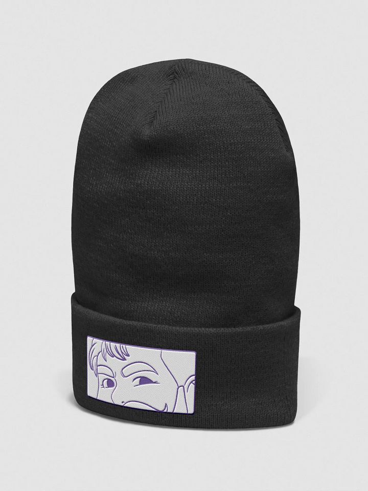 Bear Stare Beanie - Purple Outline product image (10)