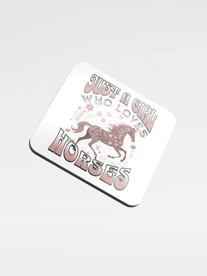 Just A Girl Who Loves Horses Floral Elegance Coaster product image (2)
