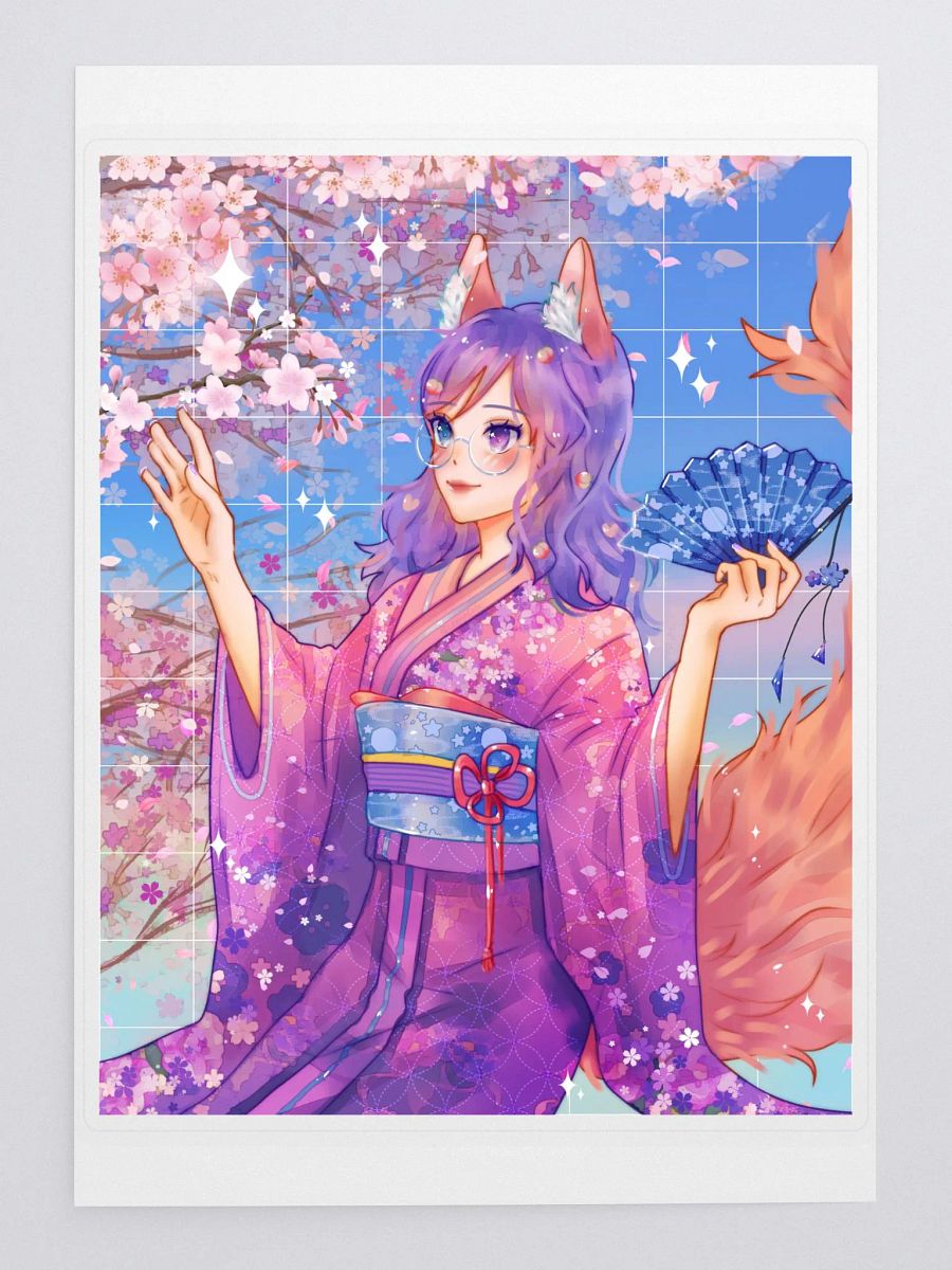 Kimono Peach sticker with background product image (3)