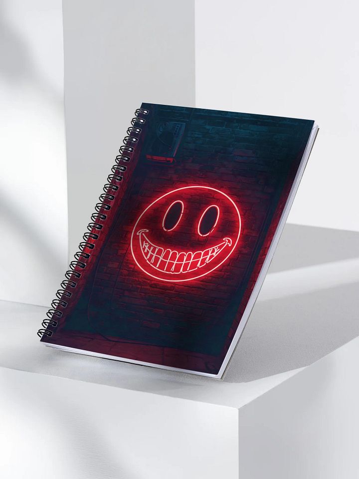 Neon Smiley Face Notebook product image (2)