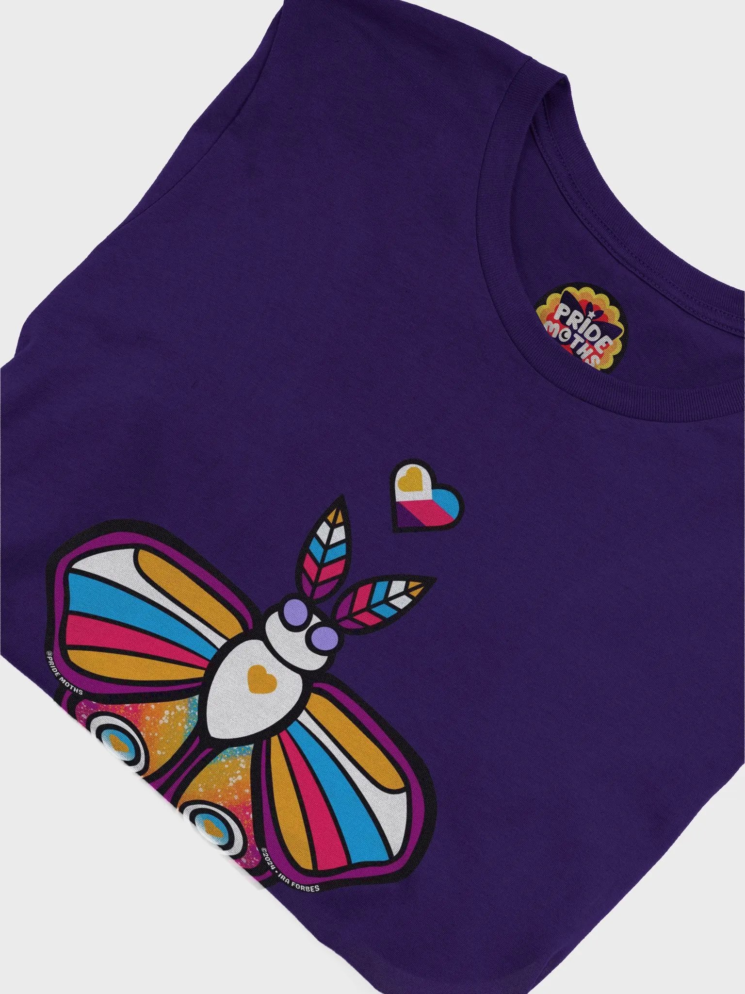 № 11 | POLYAMORY PRIDE MOTH | SHORT SLEEVE TEE | T-SHIRT product image (5)