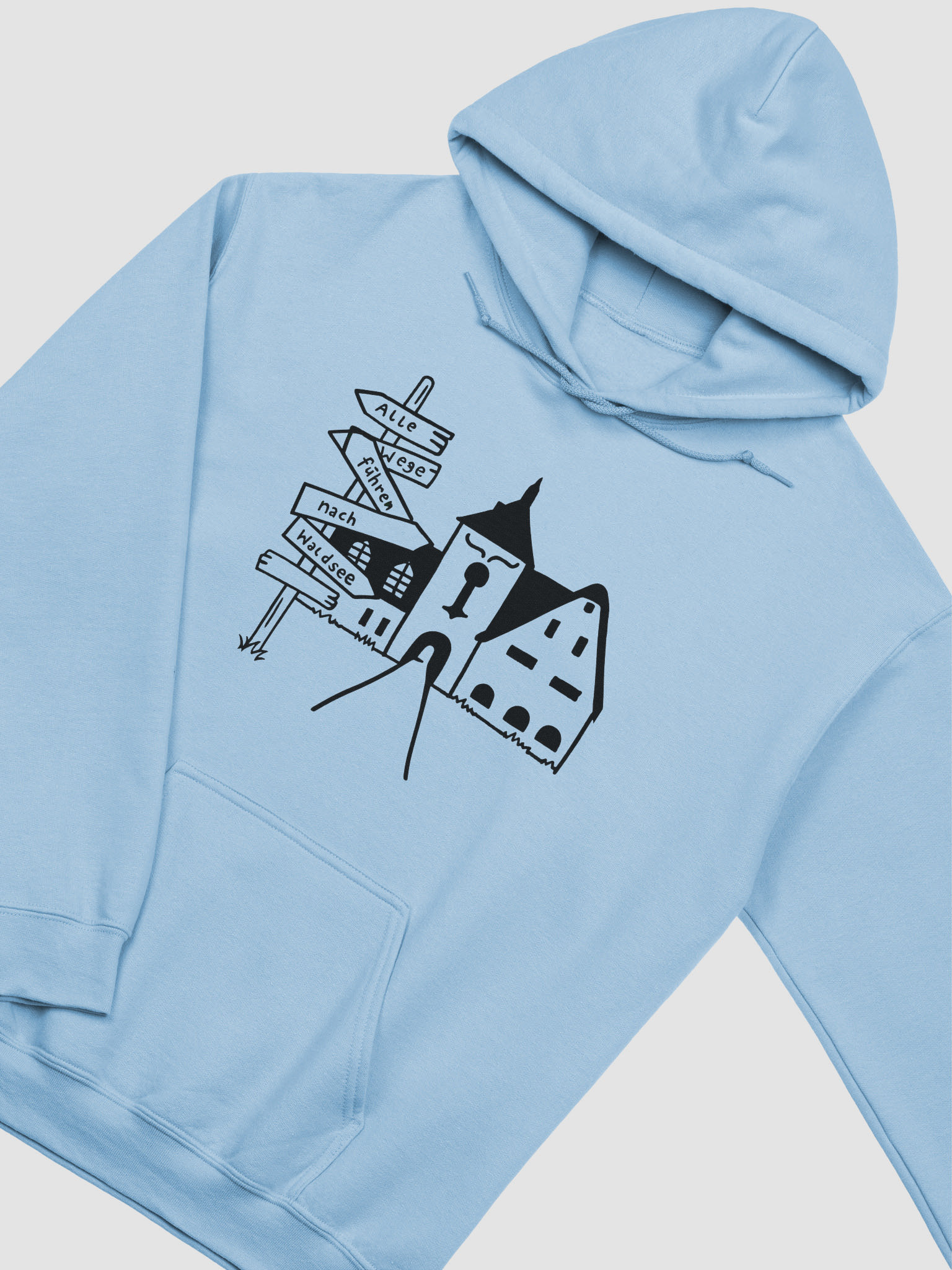 Alle Wege führen nach Waldsee adult hoodie (multiple colors) product image (3)