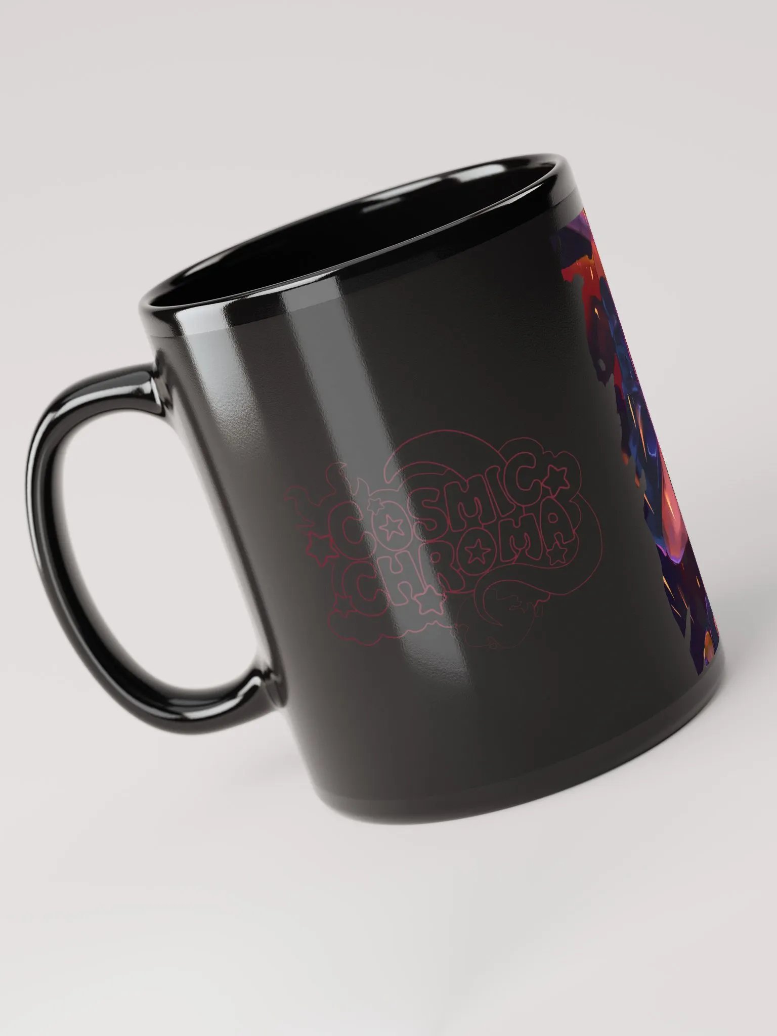 Fury of Avernus - Tiefling Barbarian - Black Ceramic Mug - Art by CosmicChroma product image (3)