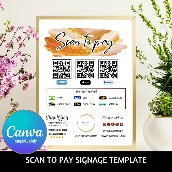 Phoenix - Scan To Pay QR Code Sign Template product image (1)