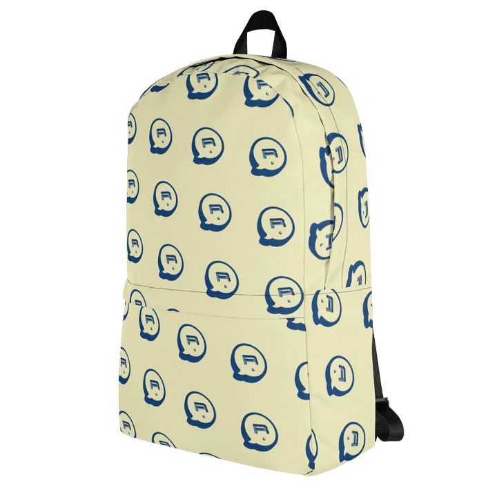 Run Button Logo All-Over Print Backpack - Blue product image (1)