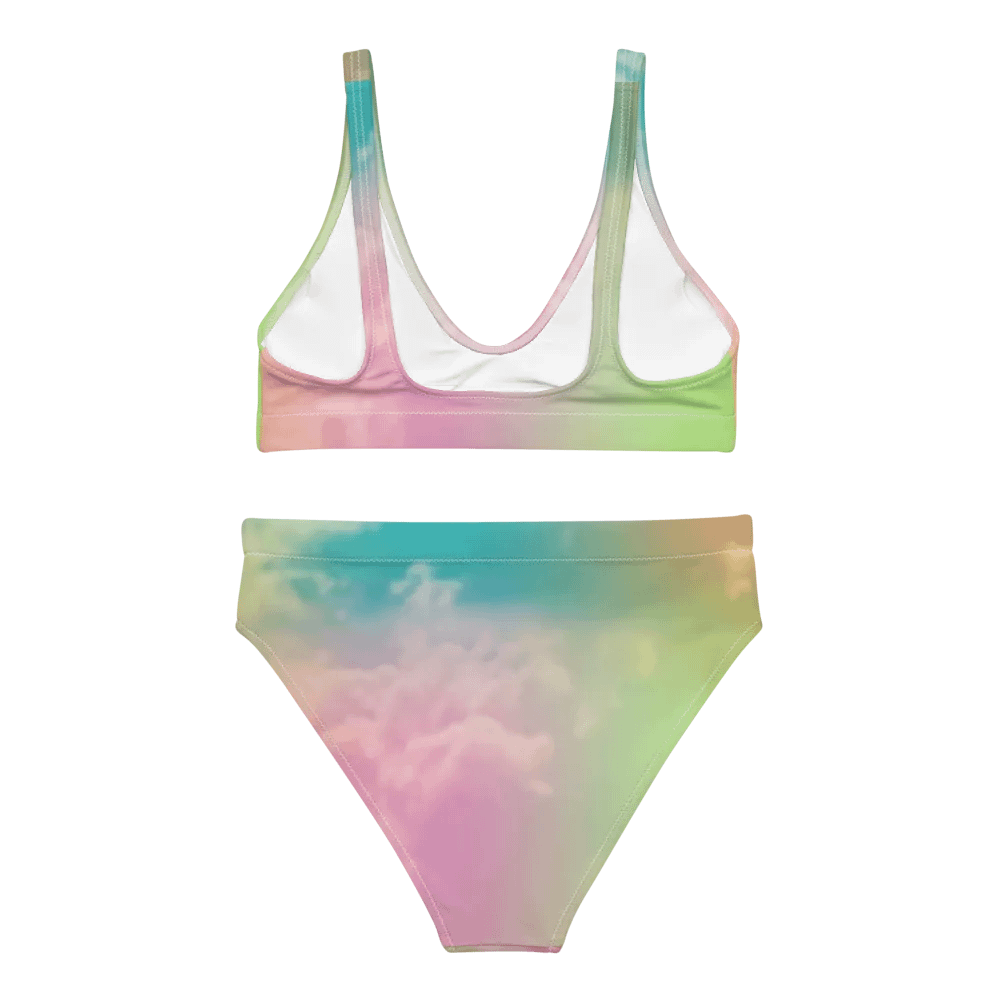 Blur cloud rainbow Design High Waisted Bikini - V11 product image (4)