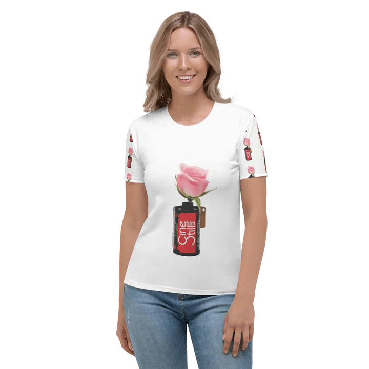 Cinestill Rose Baby Doll T-Shirt (Sleeve Print) product image (1)
