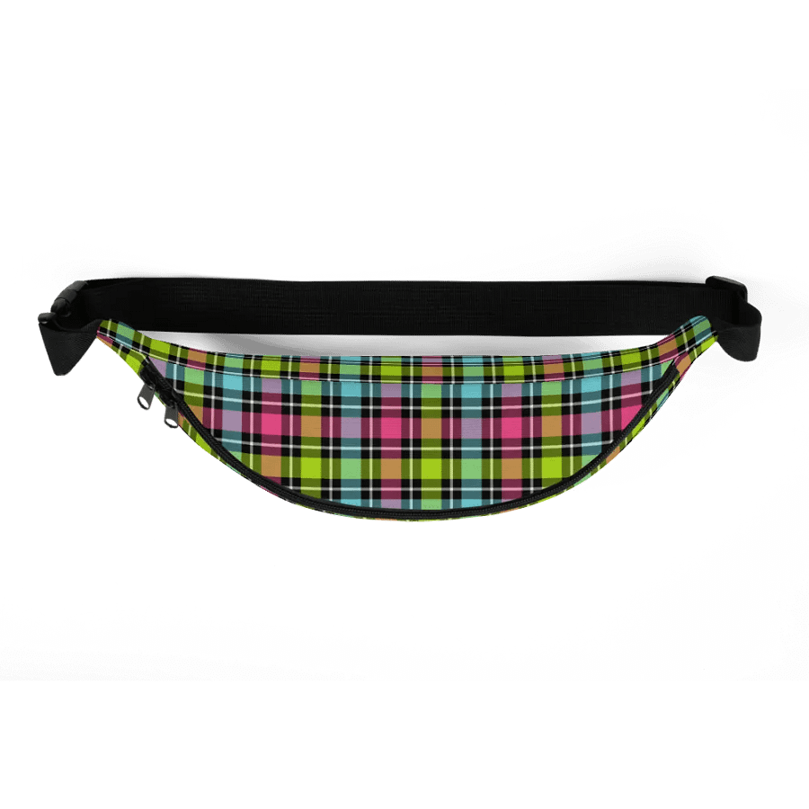 Neon Checkered Plaid Fanny Pack product image (5)