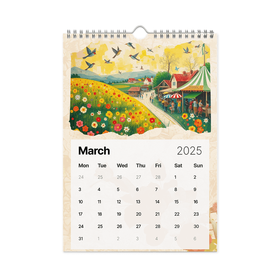 FOLK ART WALL CALENDAR 2026 product image (9)