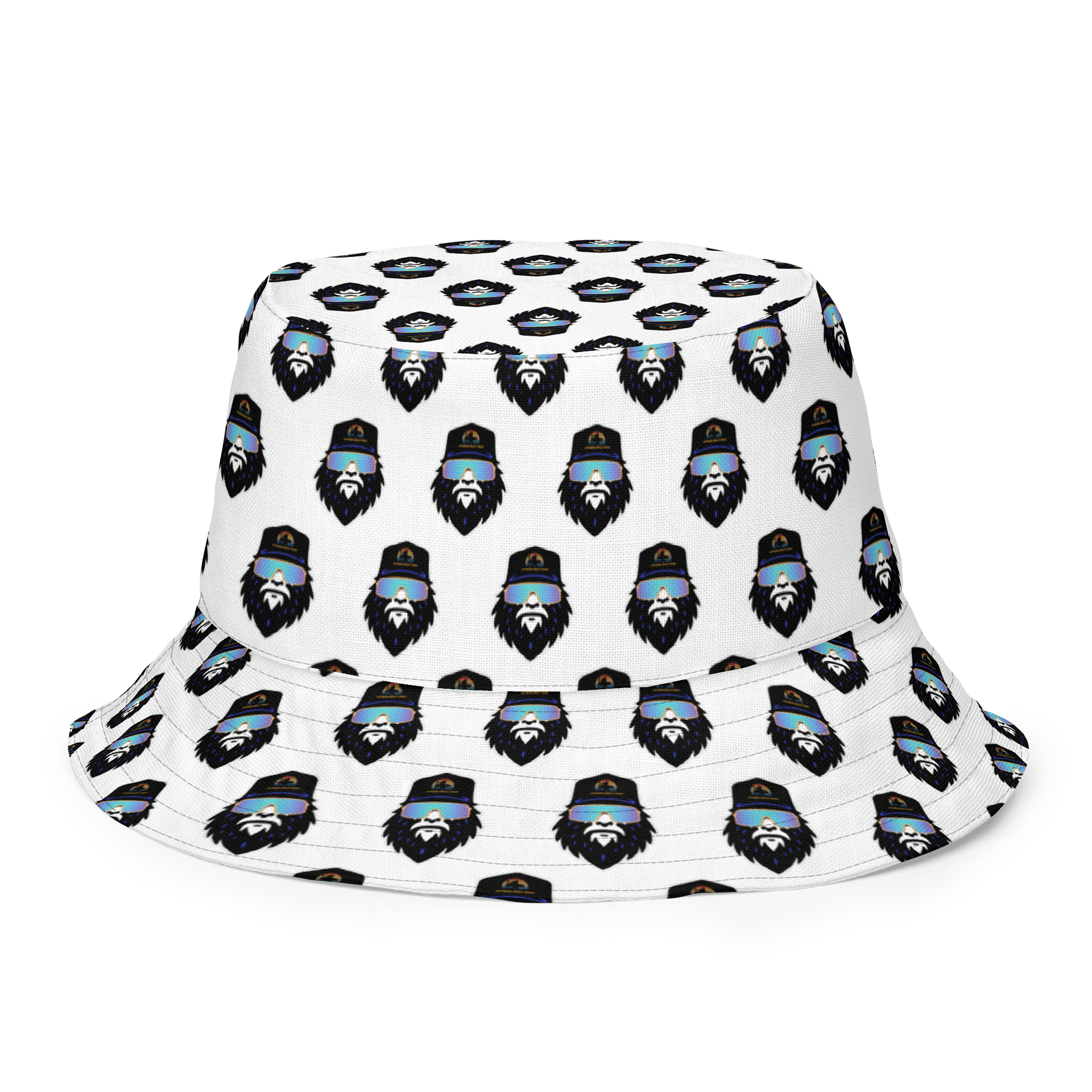 Synthwave/Bigfoot Monogram All-Over Print Reversible Bucket Hat product image (7)