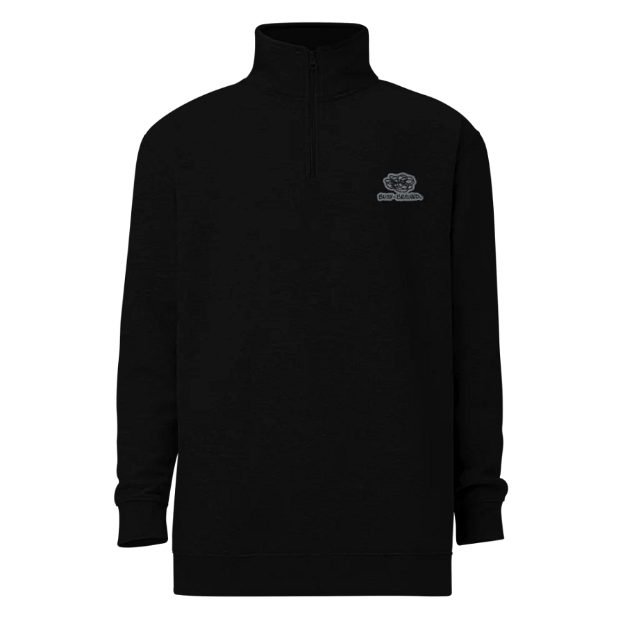 BUSY-BRAINED (smoke design) embroidered quarter zip product image (2)