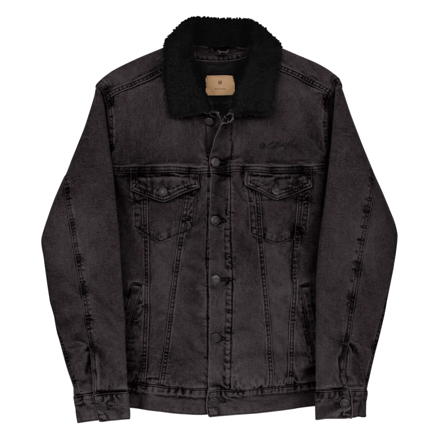 Elegance - Effortless Unisex Dark Grey Denim Jacket product image (12)