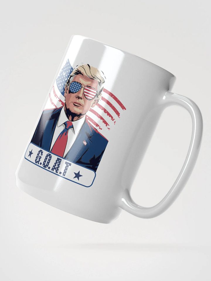 Trump GOAT – Patriotic USA Flag Sunglasses Design MUG product image (2)