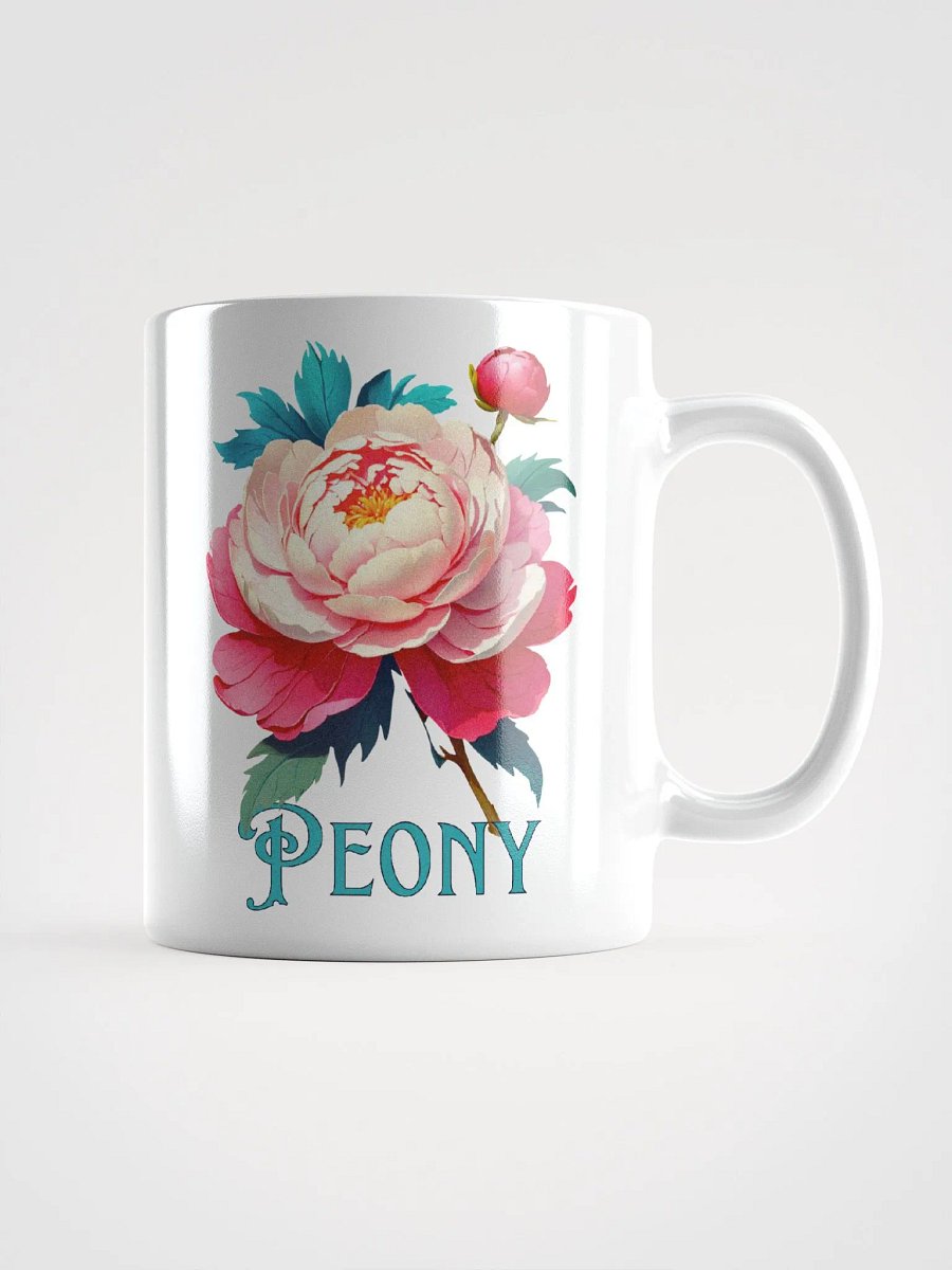 Floral Graphic | White Coffee Mug | Peony product image (2)