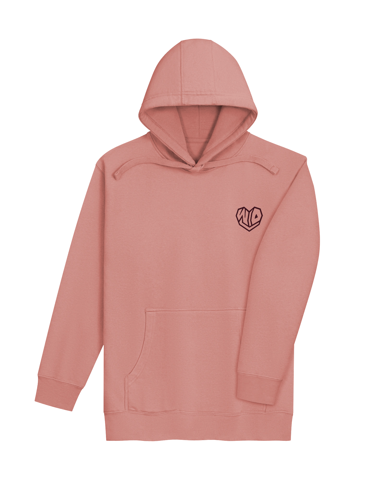 W/O U Maroon/Pink Hoodie product image (4)