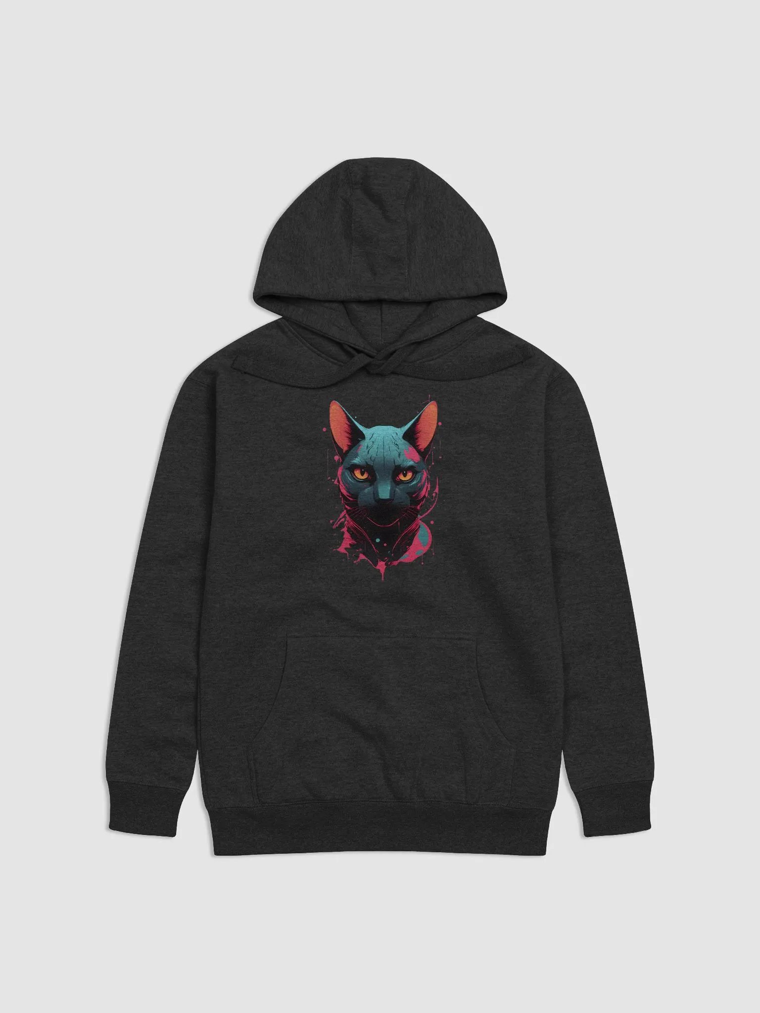 Neon Cat Vibes Premium Hoodie product image (3)