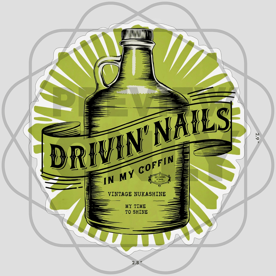 Drivin' Nails In My Coffin Die Cut Sticker product image (1)