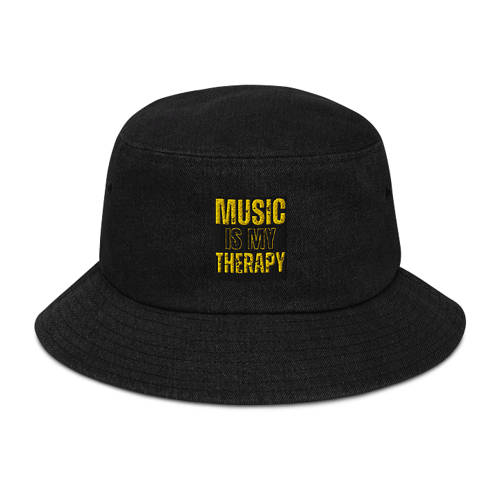 Music Is My Therapy Vibes Denim Bucket Hat product image (1)