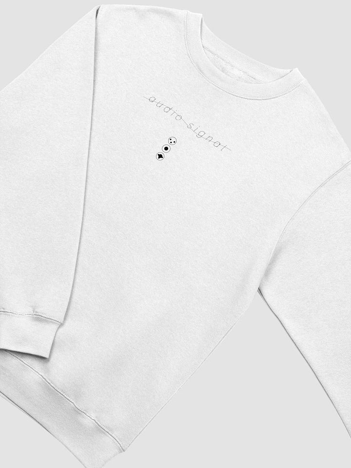 Sudadera blanca con cuello redondo Audio Signal product image (1)