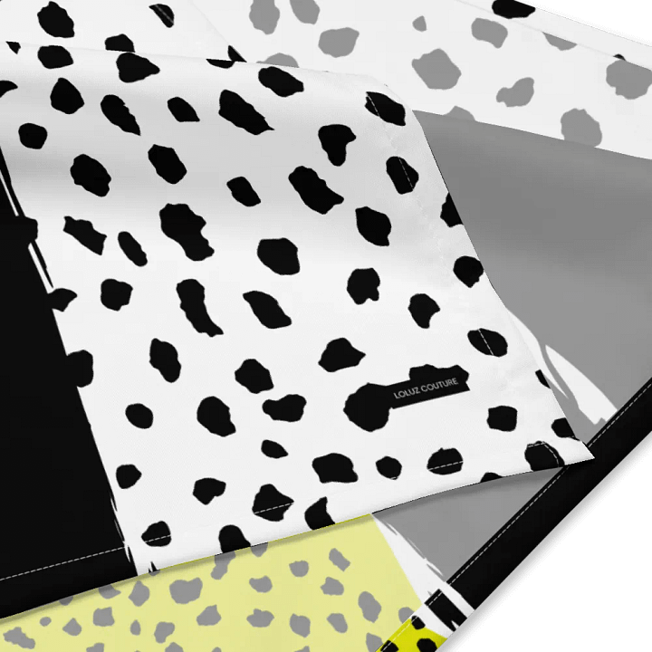 Black/Yellow Abstract Geometric Bandana product image (2)