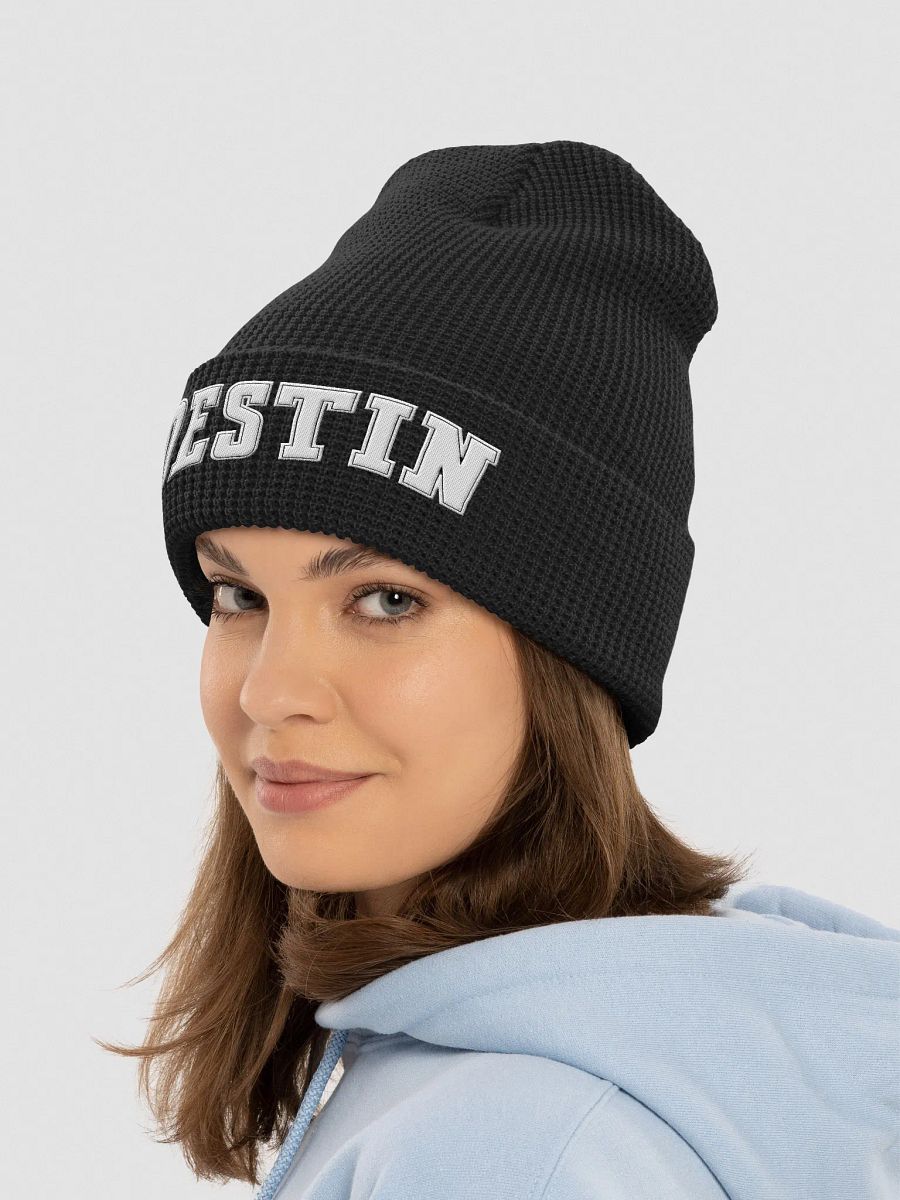 Destin Bold Embroidered Waffle Beanie product image (14)