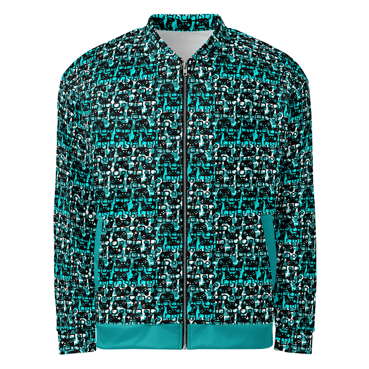 Story Lover Unisex Bomber Jacket (Teal and Black) product image (1)