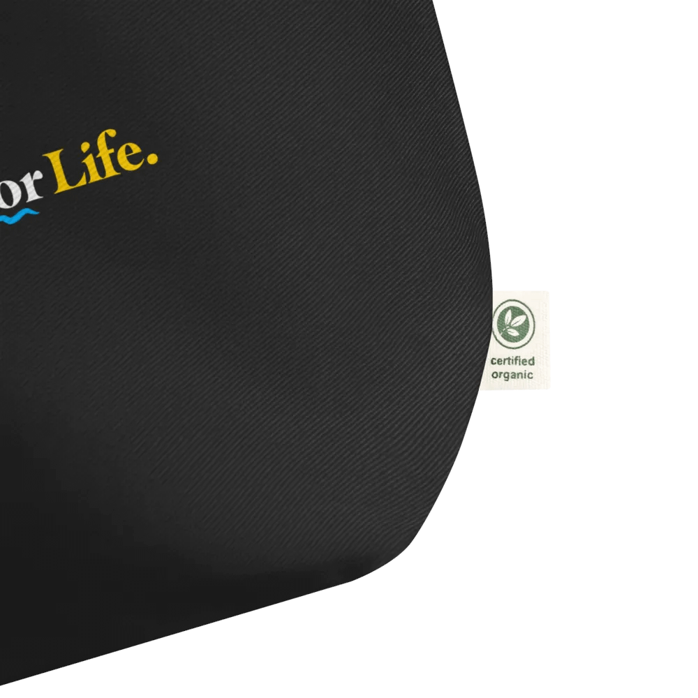 Black 100% Organic Cotton Tote Bag | Horizon Logo product image (2)