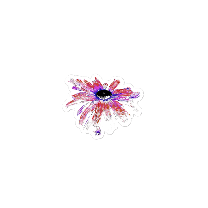 Abstract Red and White Distressed Daisy Flower Die Cut Magnet product image (2)