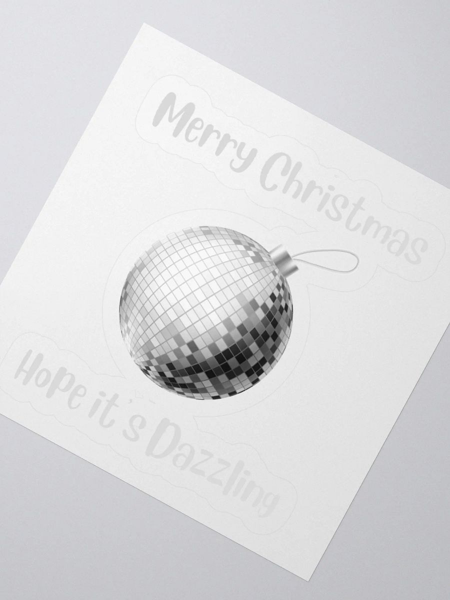 Dazzling Christmas Mirrorball Sticker - Silver product image (2)
