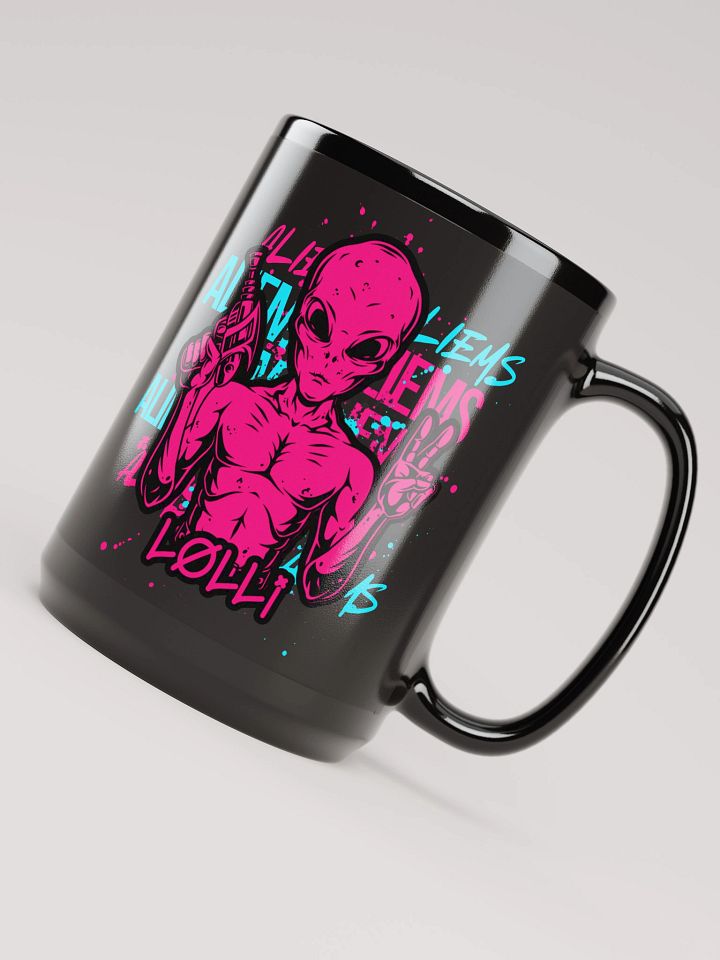 The ALIEM INVASION! Black Lolli! 15 oz. Mug product image (2)