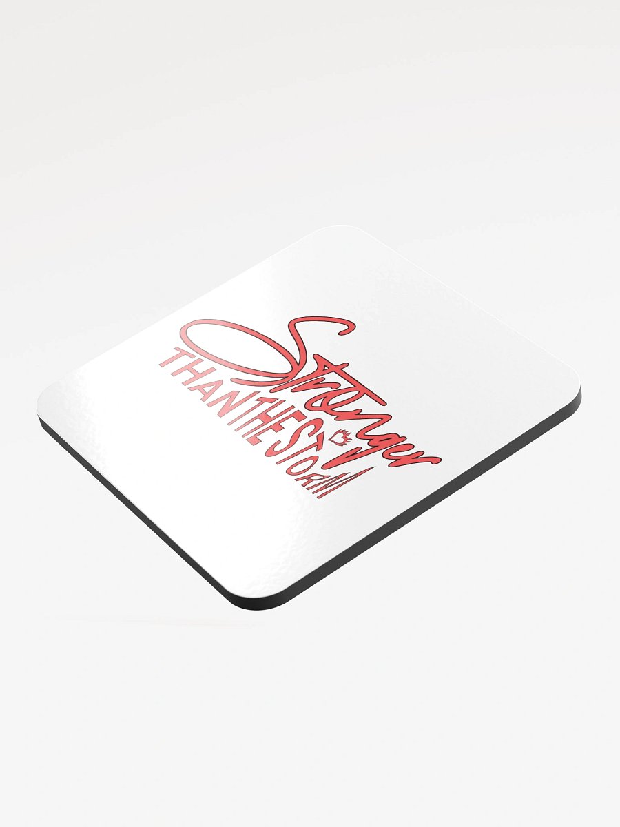 Stronger Than The Storm Resilient Heart Cork Coaster product image (4)