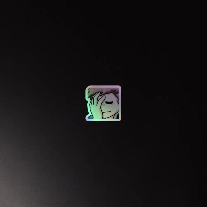Chaabbz Facepalm Holographic Emote Sticker product image (4)