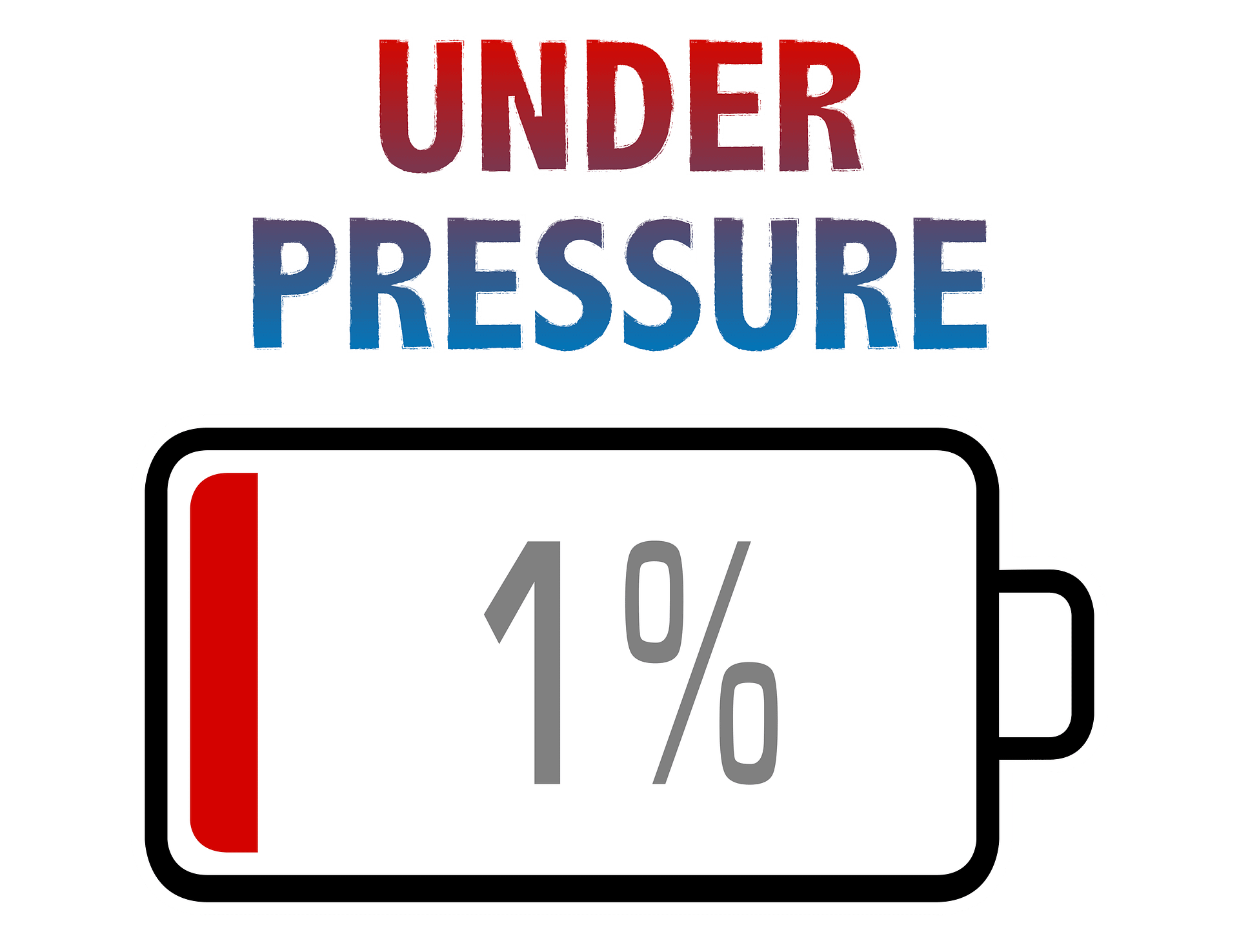 Under Pressure with Battery at 1% T-Shirt product image (2)