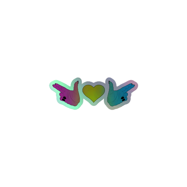Finger Guns (pan flag) Holo Sticker product image (1)