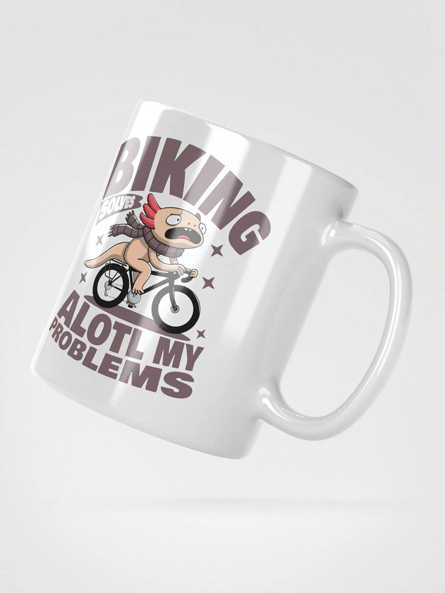 Biking Solves Alotl My Problems – Funny Axolotl Cycling Mug for Bike Lovers product image (2)