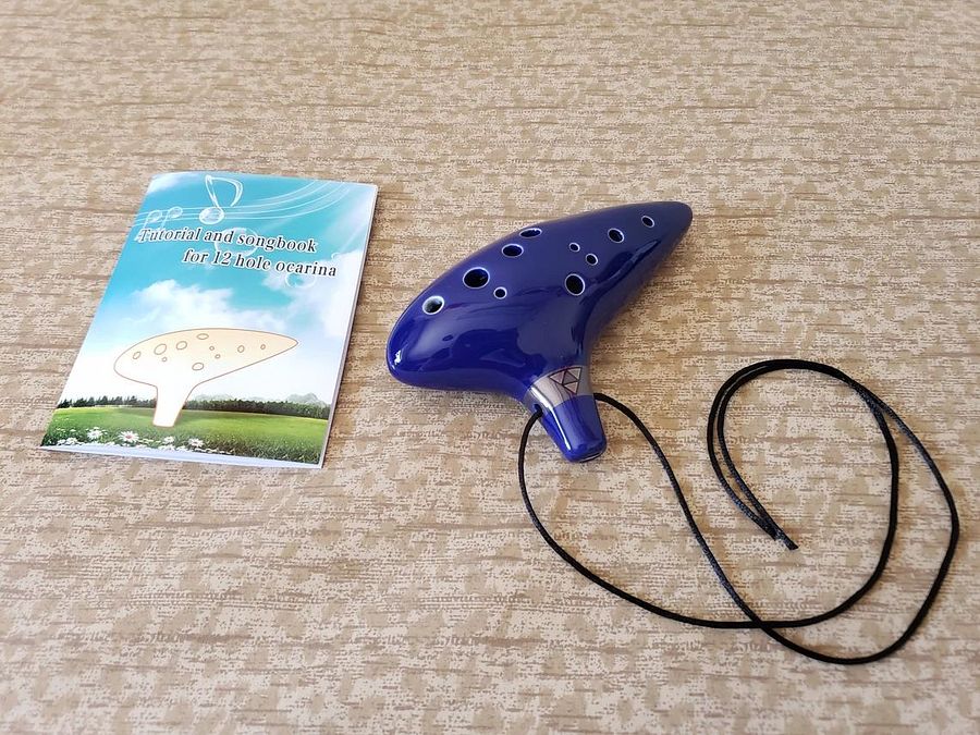 Blue Zelda Ocarina of Time Ceramic Alto C 12 Hole Flute Music Instrument Link Nintendo Birthday Christmas Xmas Gift product image (4)