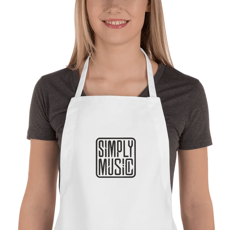SIMPLY MUSIC Cooking Apron White product image (1)
