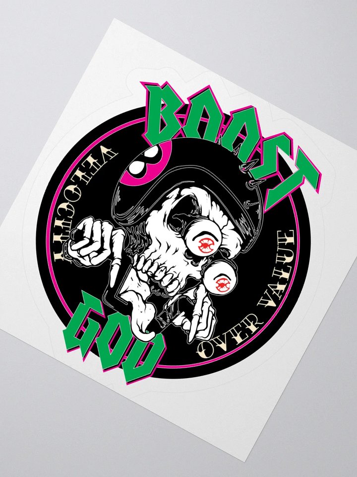 BOOST GOD kiss cut sticker product image (2)