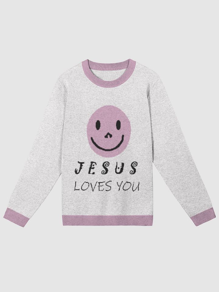 Smile Jesus Loves You Knit sweater product image (5)