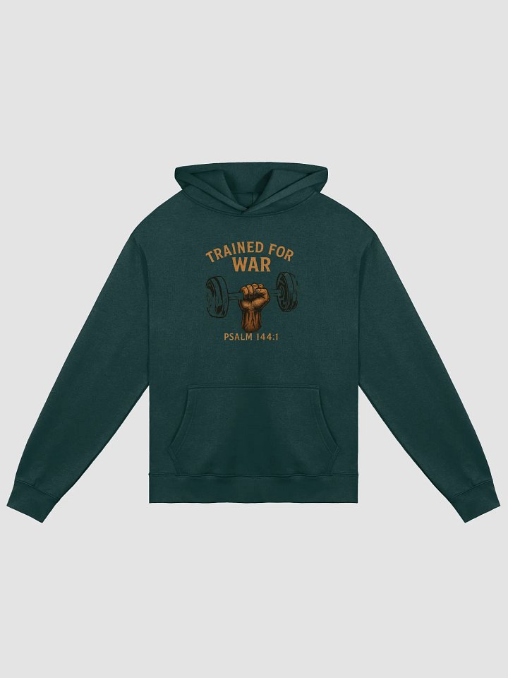 Trained for War minimalist hoodie product image (1)