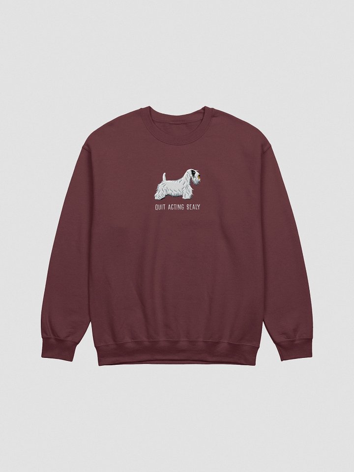 Quit Acting Sealy Sweatshirt (Embroidered) of a Sealyham Terrier(Black & White) product image (4)