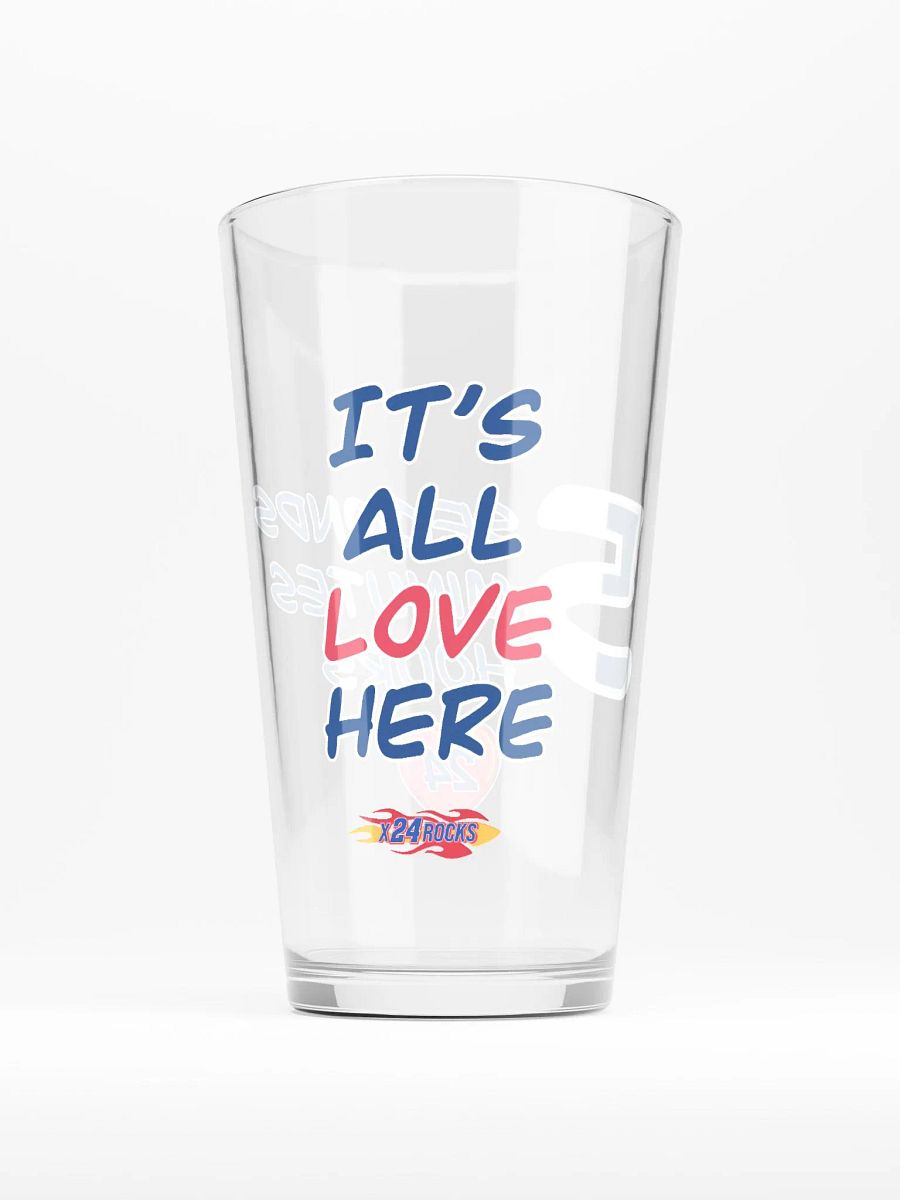 It's All Love Pint Glass product image (1)